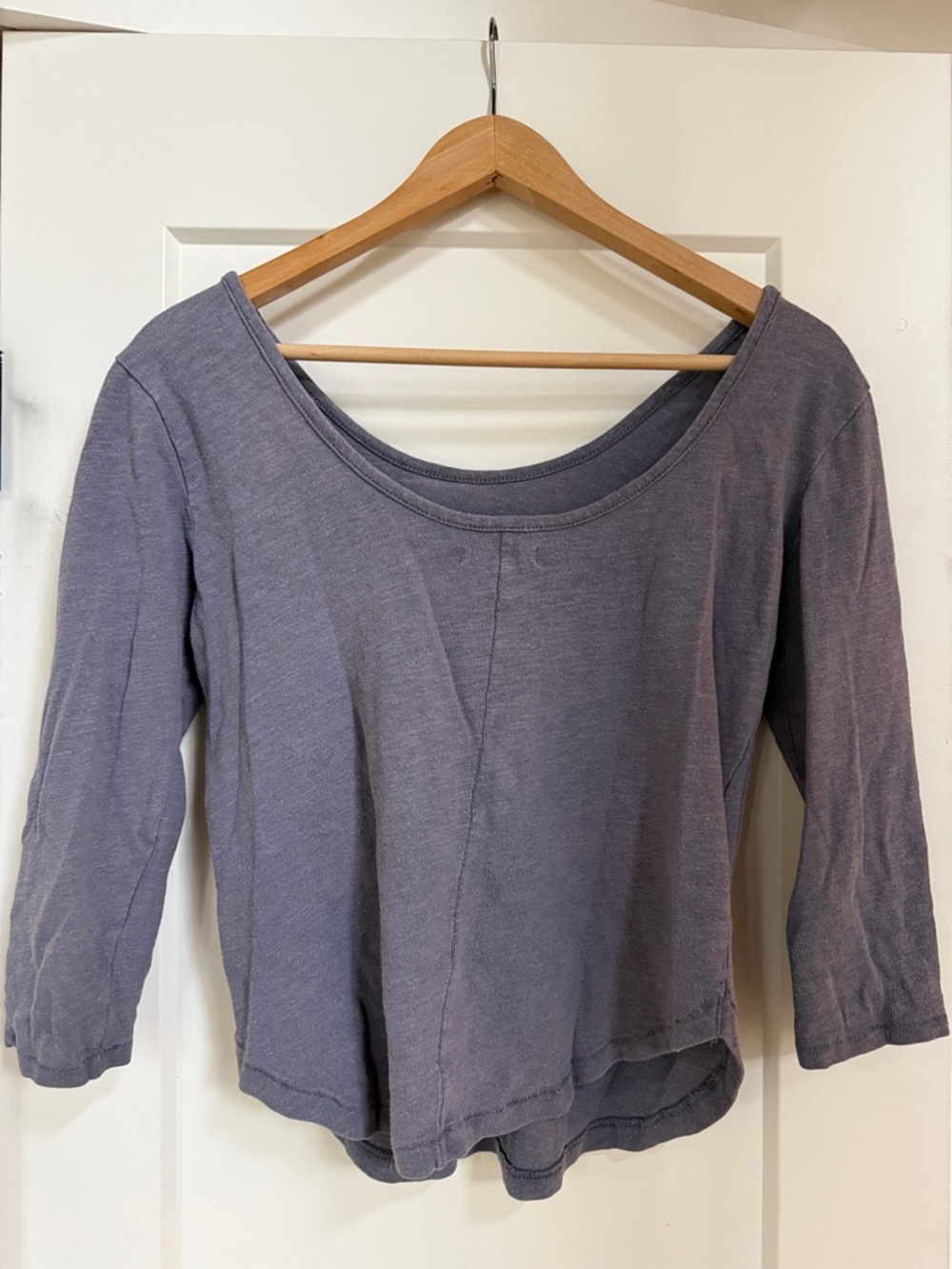 Women’s Scoop Neck Long Sleeve Top - Periwinkle Blue